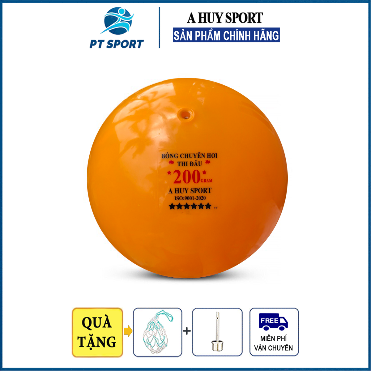 Banh bóng chuyền hơi 200G A Huy chính hãng đạt tiêu chuẩn thi đấu