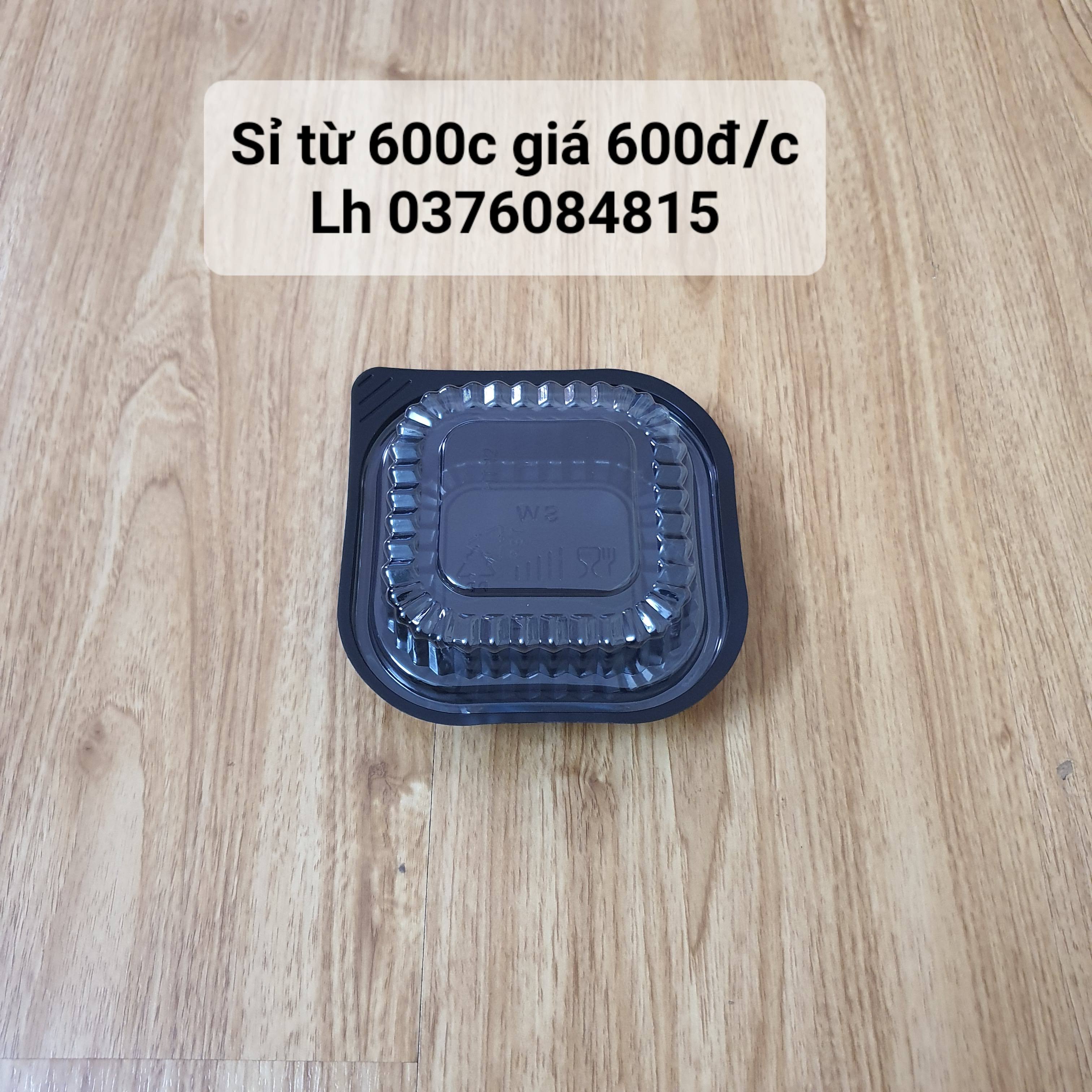 Hộp Nhựa Đế Đen HT12 Dùng 1 Lần (Combo 100 Chiếc)