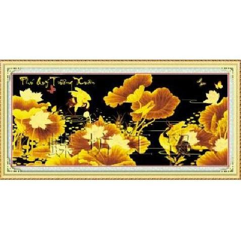 [HCM]Tranh thêu chữ thập Phú quý trường xuân DLH-222563