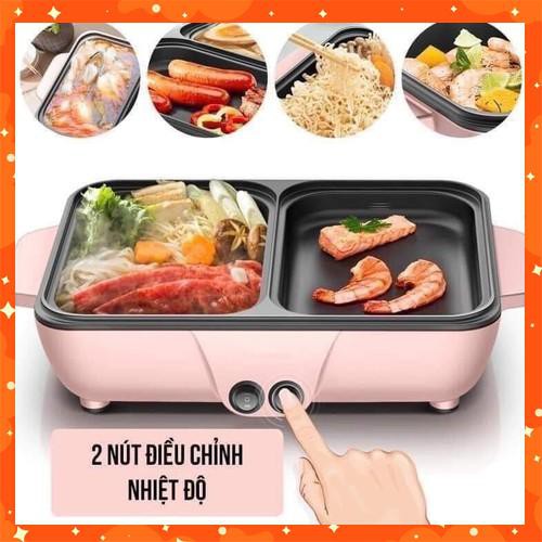[HCM]BẾP NƯỚNG ĐIỆN ĐA NĂNG 2 TRONG 1 NỒI LẨU NƯỚNG ĐA NĂNG CAO CẤP CHẢO LẨU HÀN QUỐC THÔNG MINH 2 NGĂN CHỐNG DÍNH NỒI ĐIỆN MINI CHO GIA ĐÌNH SIÊU HOT NỒI ĐIỆN THÔNG MINH
