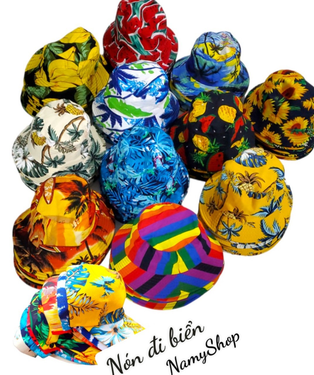 [Kho nón HCM] Nón trái cây, nón đi biển (NamyShop79)