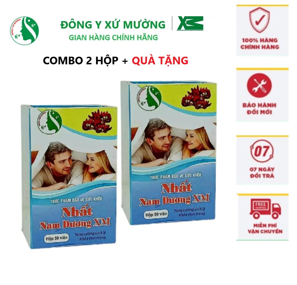 Combo 2 hộp Nhất Nam Dương XM chính hãng Xứ Mường tăng cường sinh lý nam chống xuất tinh sớm, kéo dài thời gian quan hệ,