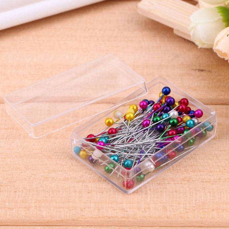 Hộp 100 cây Kim ghim cố định hàng nhập xịn cao cấp, kim gút kim đầu tròn