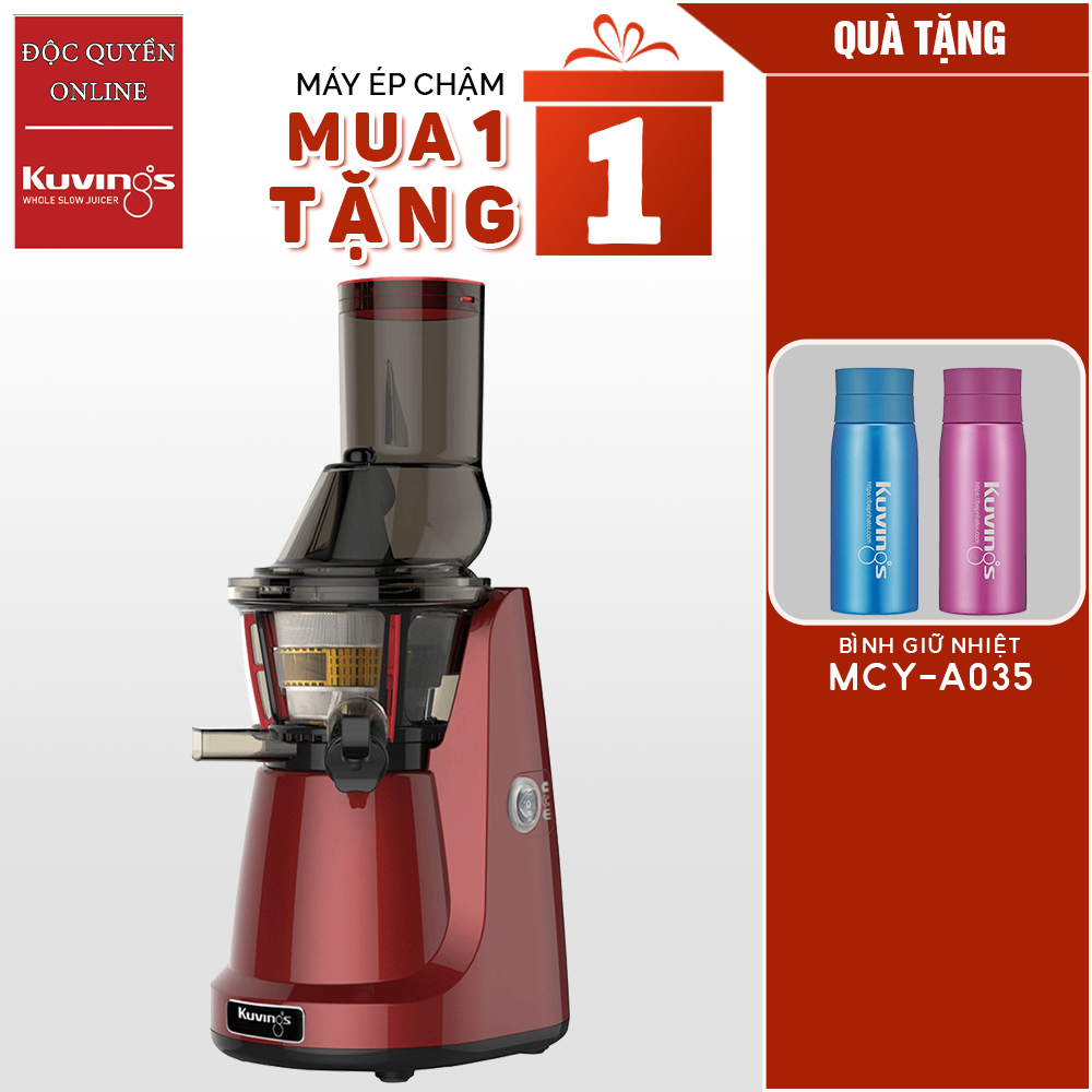 [Trả góp 0%]MUA 1 TẶNG 1 - Máy ép trái cây tốc độ chậm 3 trong 1 Kuvings NS-321CBM2 (Màu đỏ) - Tặng kèm 1 bình giữ nhiệt Tiger MCY-A035 - Hàng chính hãng