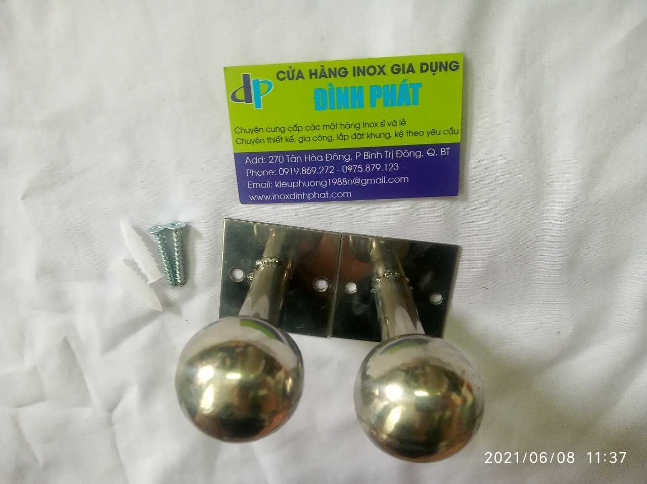 Bộ 2 cái bass bắt tường treo rèm phi 25