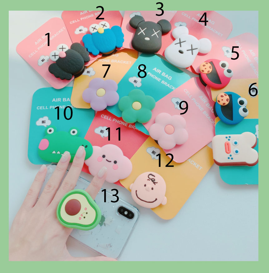 GIÁ ĐỠ ĐIỆN THOẠI IRING POC CÓ THỂ THU GỌN HÌNH KAWS MÂY HOA KHỦNG LONG Pop4.9