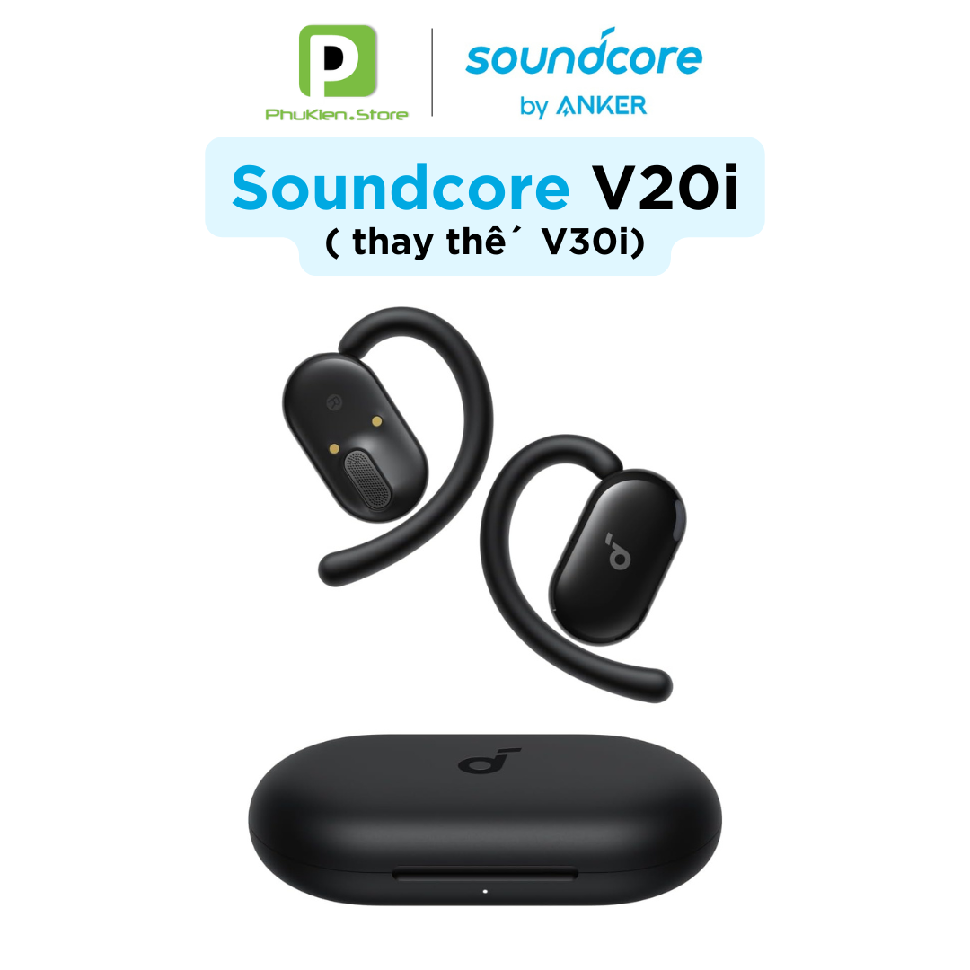 Tai Nghe Bluetooth thể thao chính hãng Anker Soundcore V20i | BT 5.4 | Kết nối 2 thiết bị ( V30i vs V20i ) (thay thế V30i)