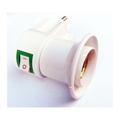 [HCM]Chui đèn trắng có công tắc phích cắm E27 - Đuôi công tắc nhỏ gọn