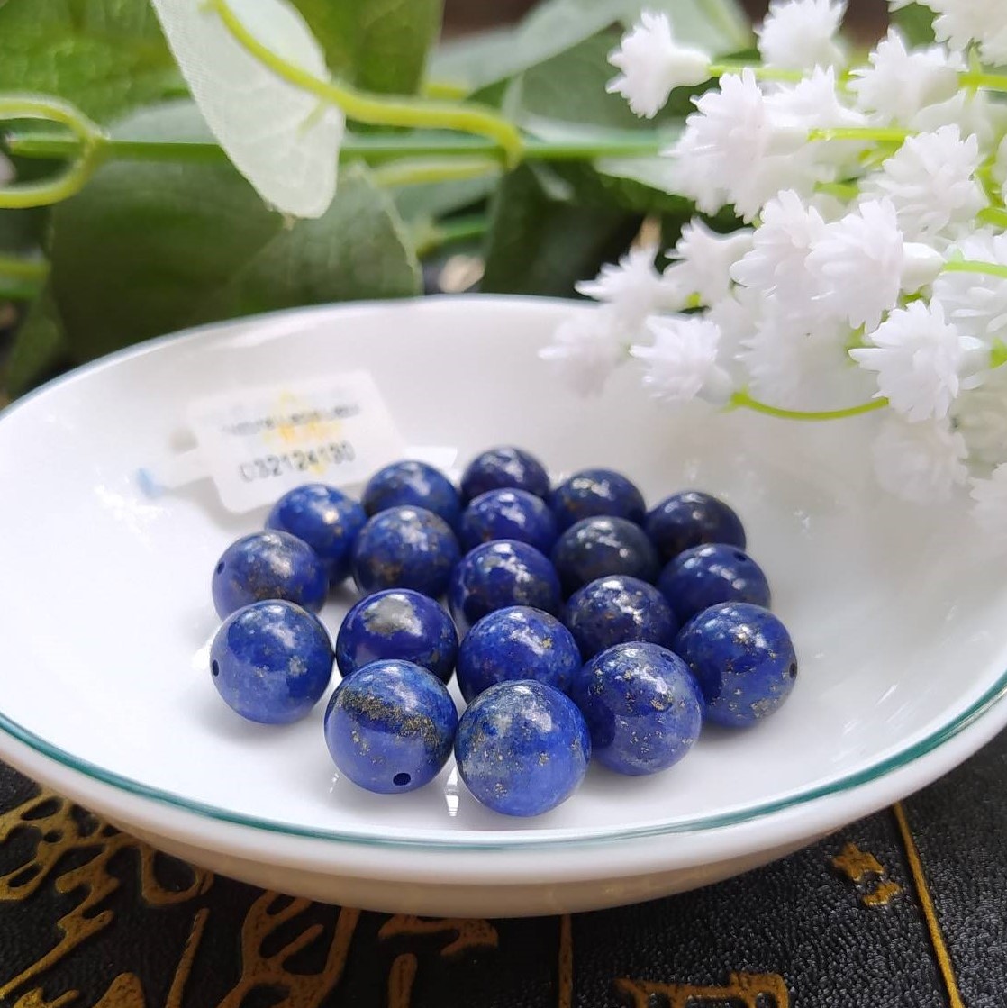 1 Hạt Ngọc Lưu Ly Lapis Laluzi Dạng Cầu Tròn - NgocTTK Trang Sức Đá Quý Tự Thiết Kế, Hạt Đá Lẻ, Xâu Vòng Tay, Làm Charm, Mặt Dây Chuyền, Bông Tai, Thủ Công, Tự Làm Trang Sức, Trang Sức Đá, DIY