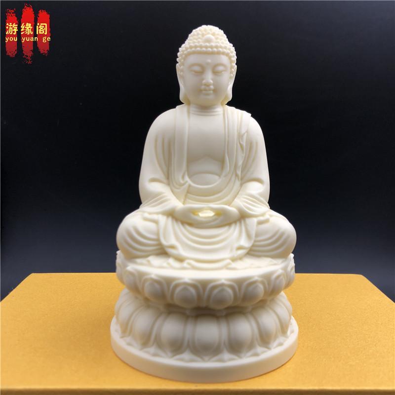 Tượng phật bà quan âm bằng trái ngà thờ phật a di đà quán thế âm đồ trang trí xe hơi quà tặng