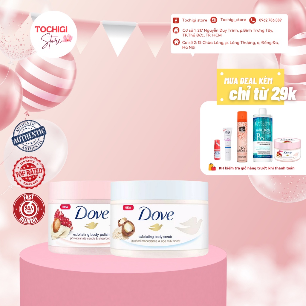 Tẩy Tế Bào Chết Cơ thể Dove Exfoliating Body Scrub