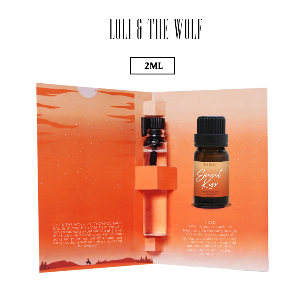 [HCM]Nước hoa vùng kín nữ - Sunset Kiss Eau De Parfum - chai chấm 2ml- Loli & The Wolf