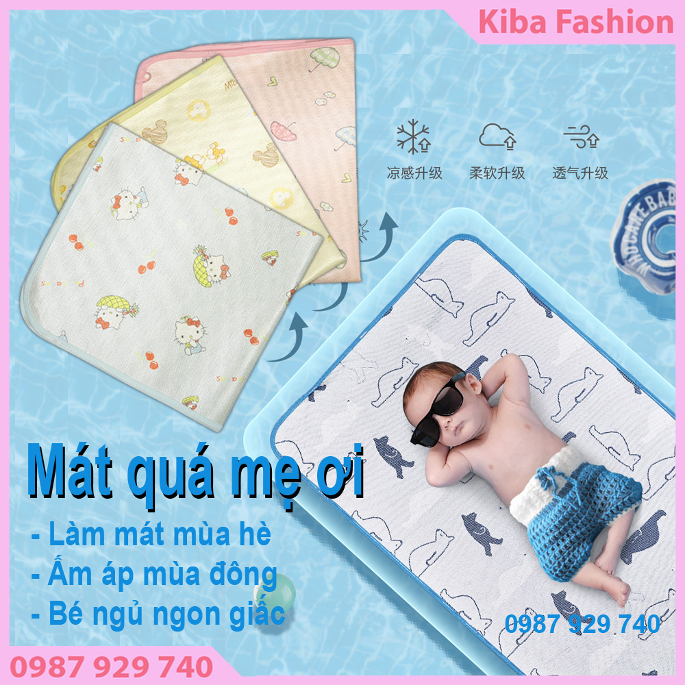 Chiếu Điều Hòa chống thấm cho bé sơ sinh 2 mặt mát mùa hè ấm mùa đông