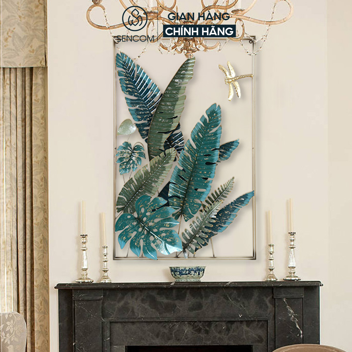 Tranh sắt treo tường nghệ thuật SENCOM đồ vật decor trang trí nhà cửa mã 2059