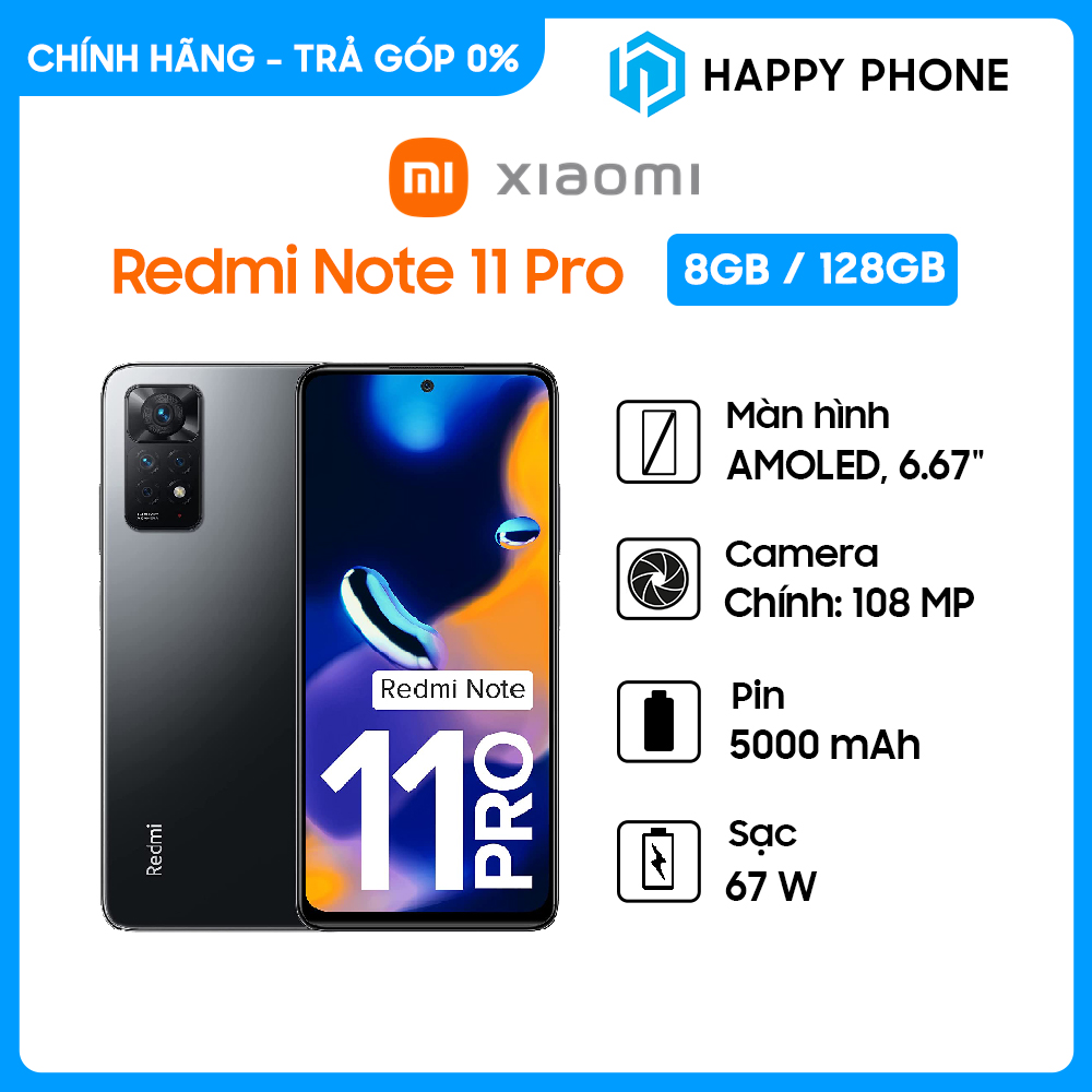 Điện thoại xiaomi redmi note 11 pro - hàng chính hãng, mới 100% | bảo hành 18 tháng