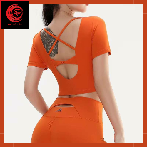Bộ đồ tập yoga gym nữ ,sét bộ thun lạnh NAQi áo croptop tay cộc quần dài