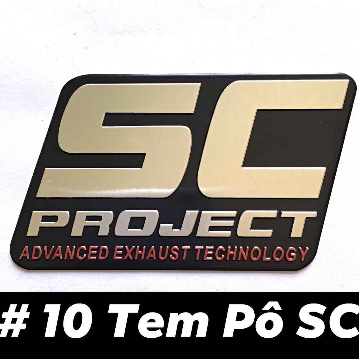 Tem nhôm dán pô xe ống xả SC #10