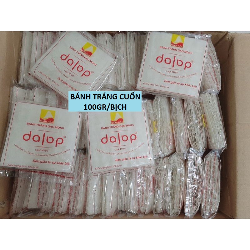 100gr/bịch bánh tráng dalop cuốn chả ram - hàng chính hãng