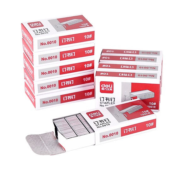 Lốc 20 hôp kim bấm 10 deli - 12 tờ