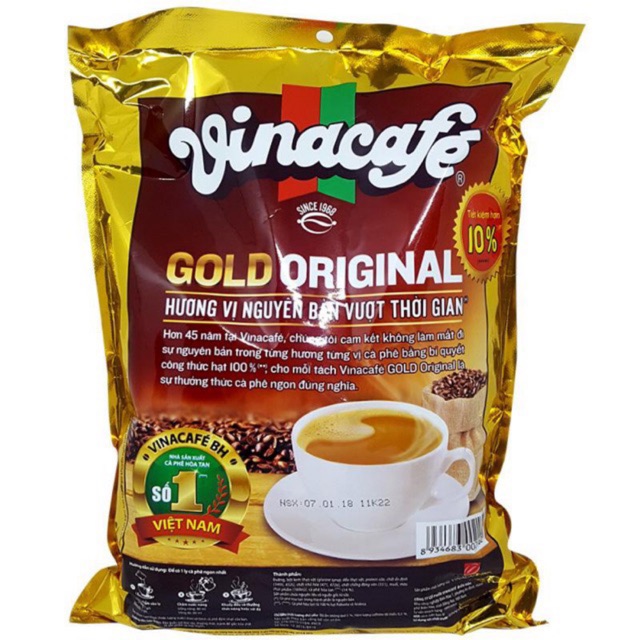 Cà Phê Sữa Hoà Tan Vinacafe' 3 Trong 1 Bịch 24 gói x 20g