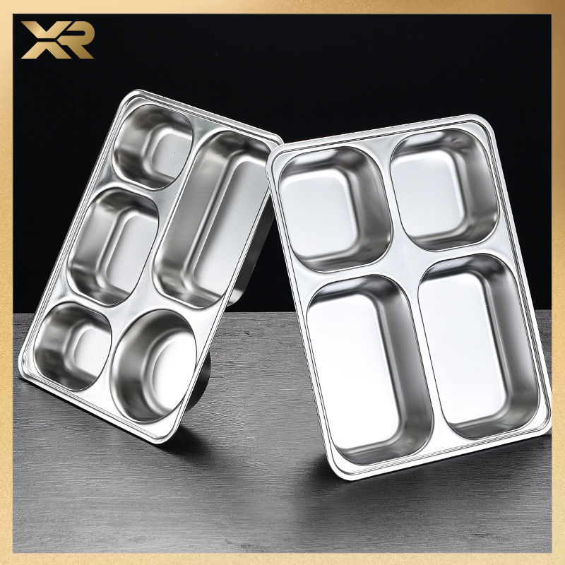 Khay cơm inox 201 3 ngăn 4 ngăn 5 ngăn hàn quốc giá rẻ xr