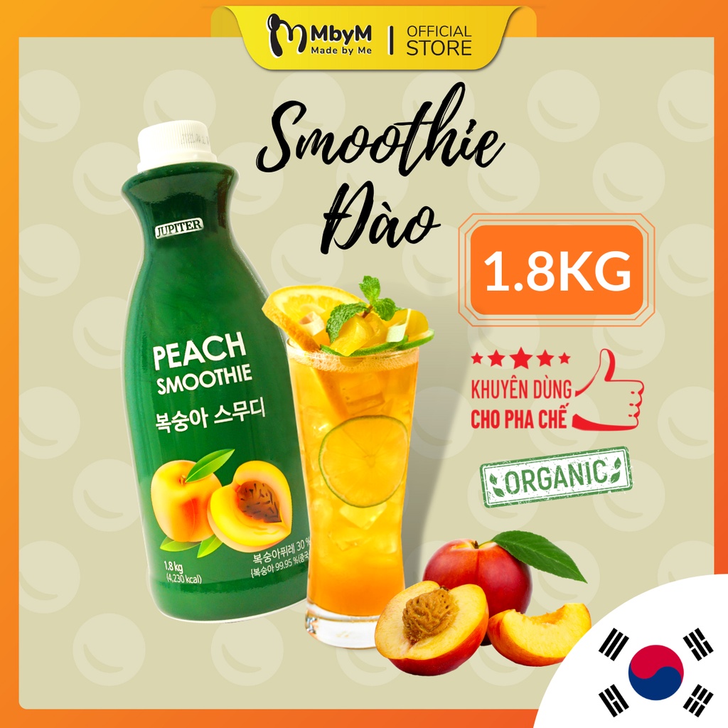 Smoothie Đào Peach làm trà trái cây, đá xay, soda thay thế Sinh tố Syrup Siro Puree - JUPITER