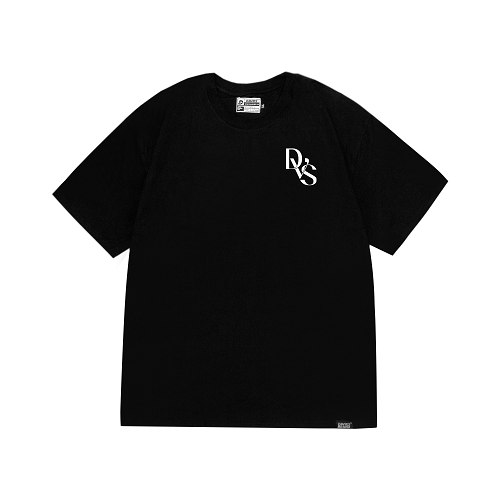 Áo thun tay lỡ form rộng local brand davies daviesism logo basic tee - black