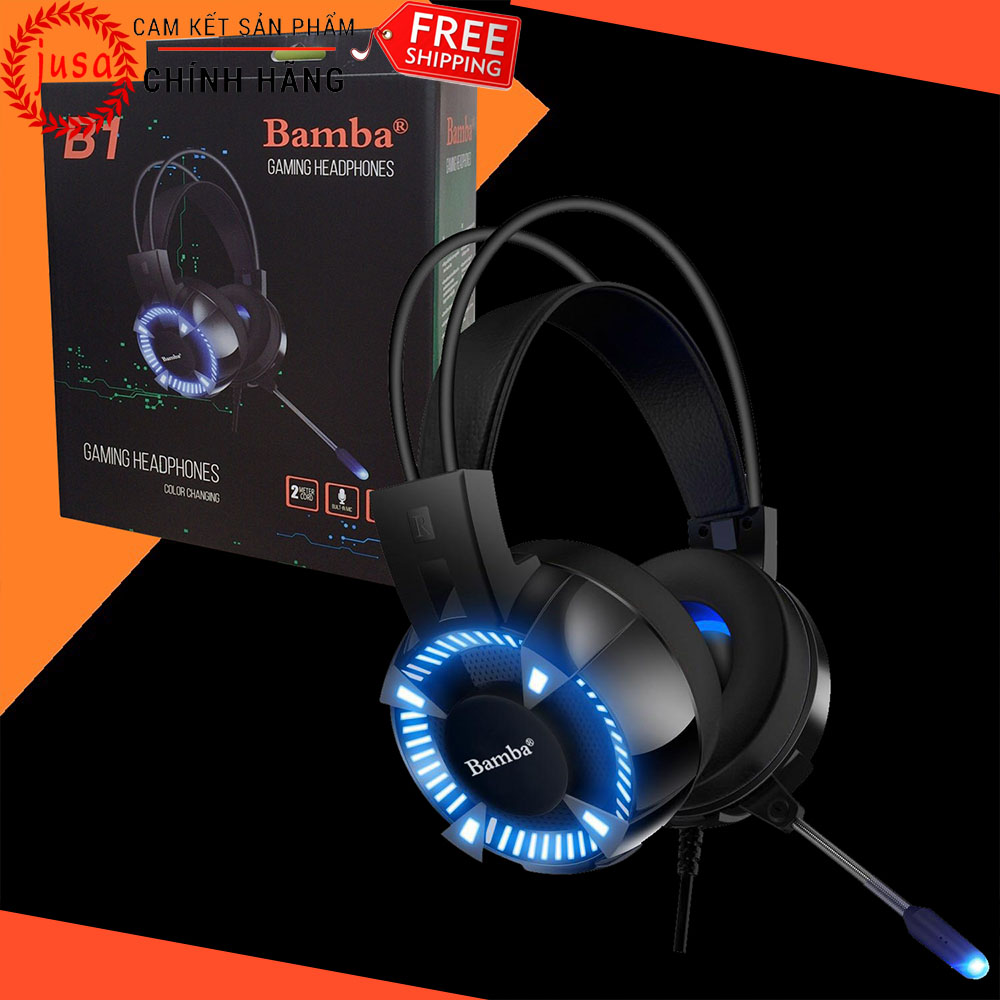Tai nghe bamba b1 led headphone chụp tai cao cấp mẫu cực đẹp chất lượng - chỉ có tại jusa