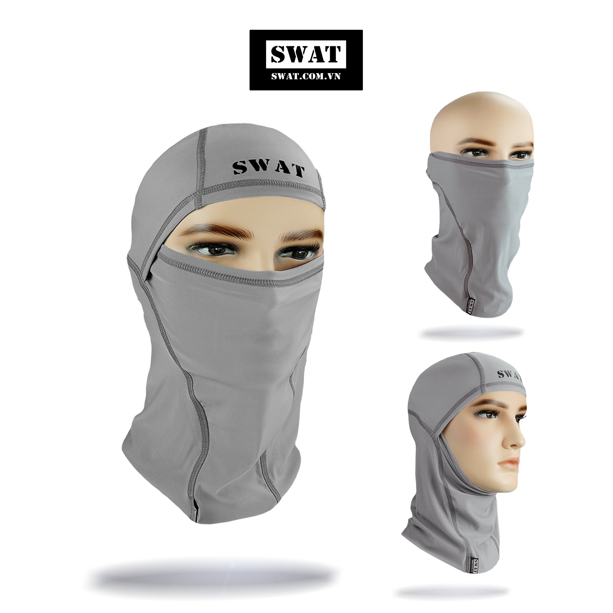Khăn Trùm Đầu Ninja SWAT 3IN1  màu xám