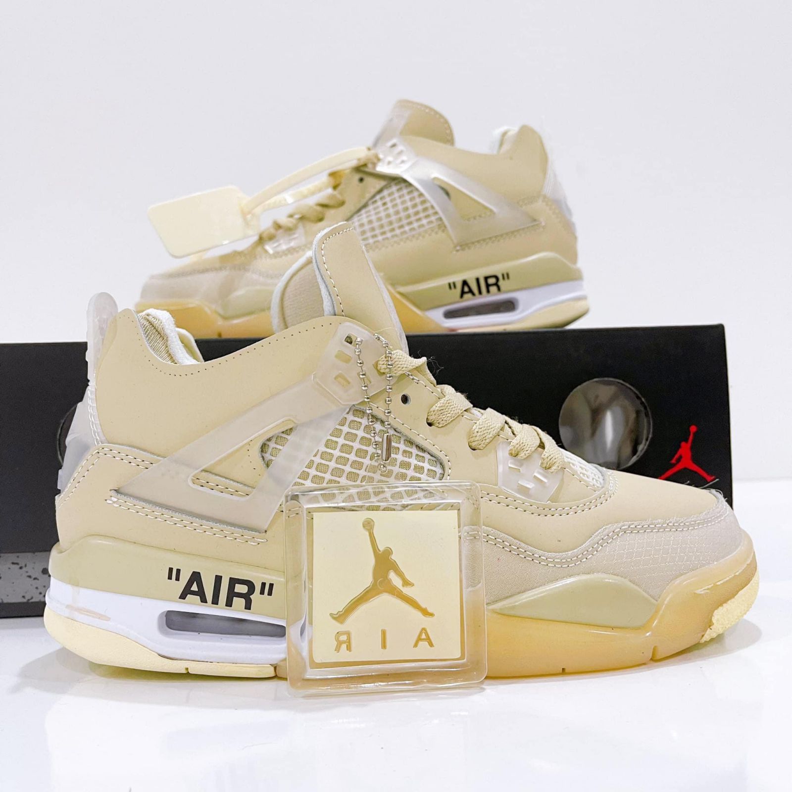 Giày Sneaker Air J0rdan 4 retro high off white