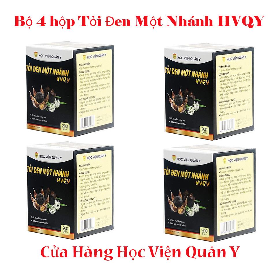Bộ 4 hộp tỏi đen một nhánh 200 gr học viện quân y