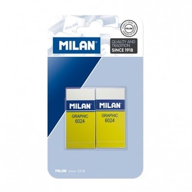Milan vỉ 2 gôm plastic 6024 bpm9243