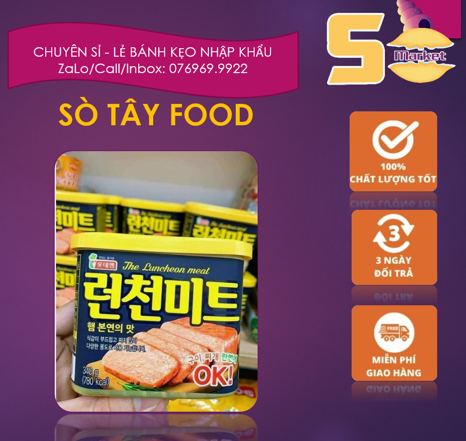 Thịt hộp Lotte Lunchoen Meat Hàn Quốc 340g