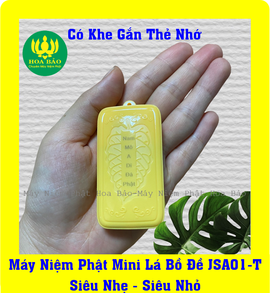 ⭐️mẫu mới - máy niệm phật tí hon lá bồ đè - máy niệm phật mini jas01-t - hàng chuẩn tịnh tông🙏