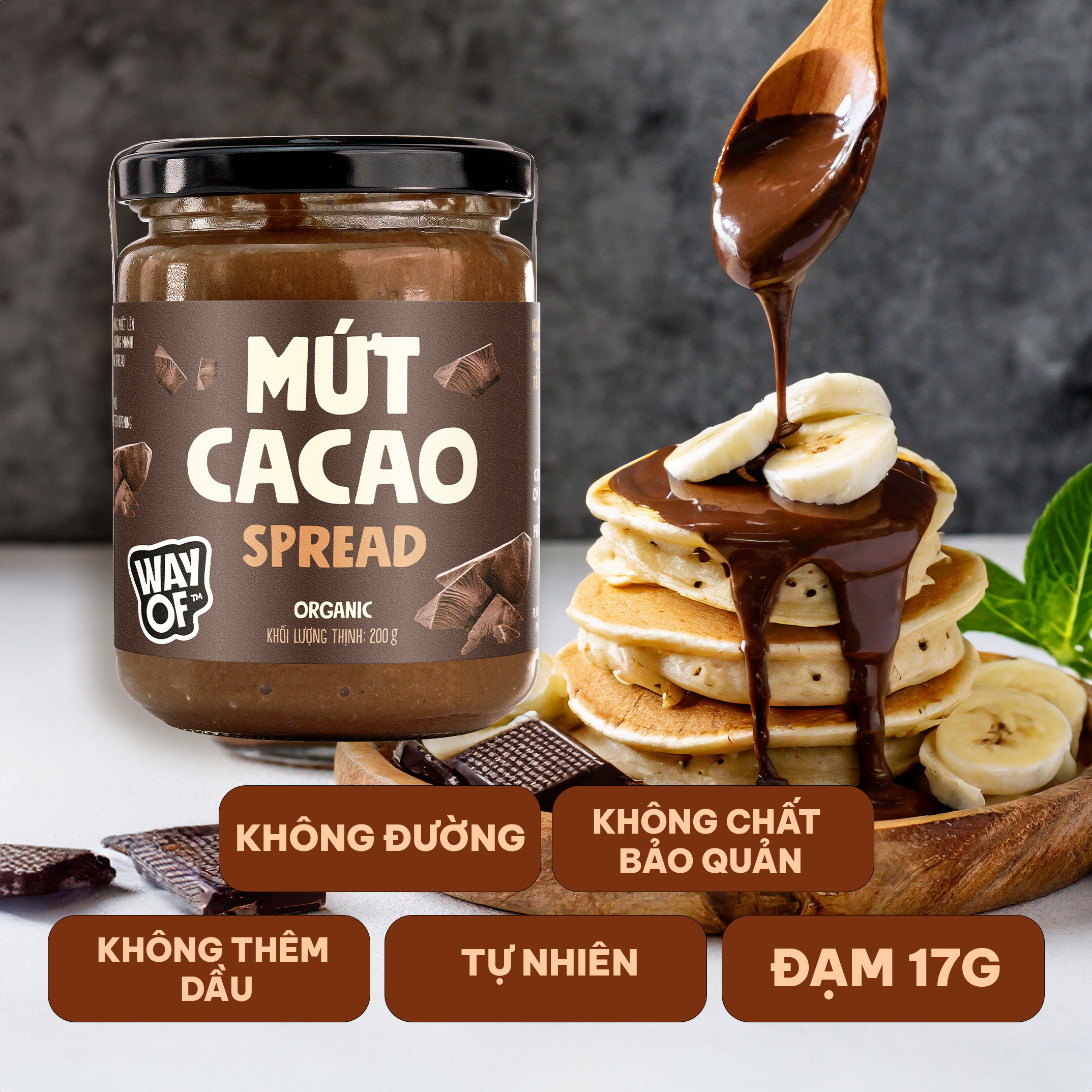 |dạng lọ 200g| bơ hạt điều socola ăn kiêng, không đường |eat clean| cashew chocolate butter
