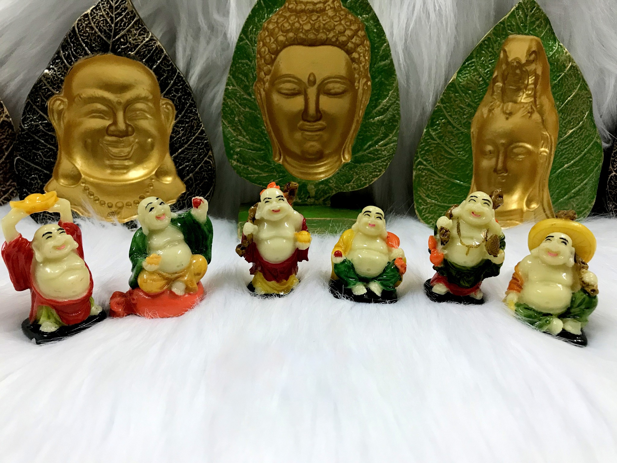 [HCM]Bộ 6 tượng Phật Di Lặc Hoan Hỉ Tài Lộc Phúc Đức