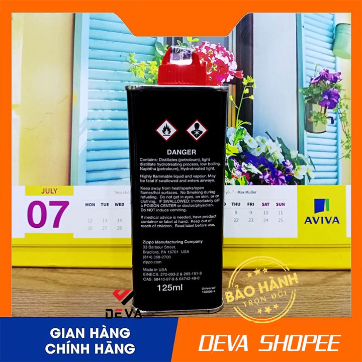 Xăng zippo chính hãng usa - xăng thơm zippo chai to 125ml loại xịn