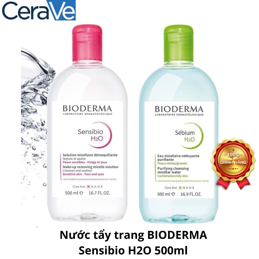 Nước tẩy trang BIODERMA Sensibio H2O 500ml