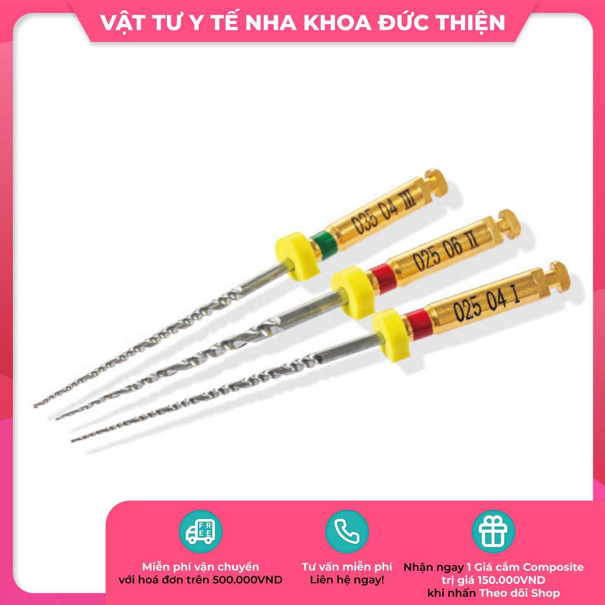 Trâm Máy Jizai Nhật)- vật tư nha khoa chính hãng-Tặng 1 vĩ Trâm Glide khi mua Trâm Jizai