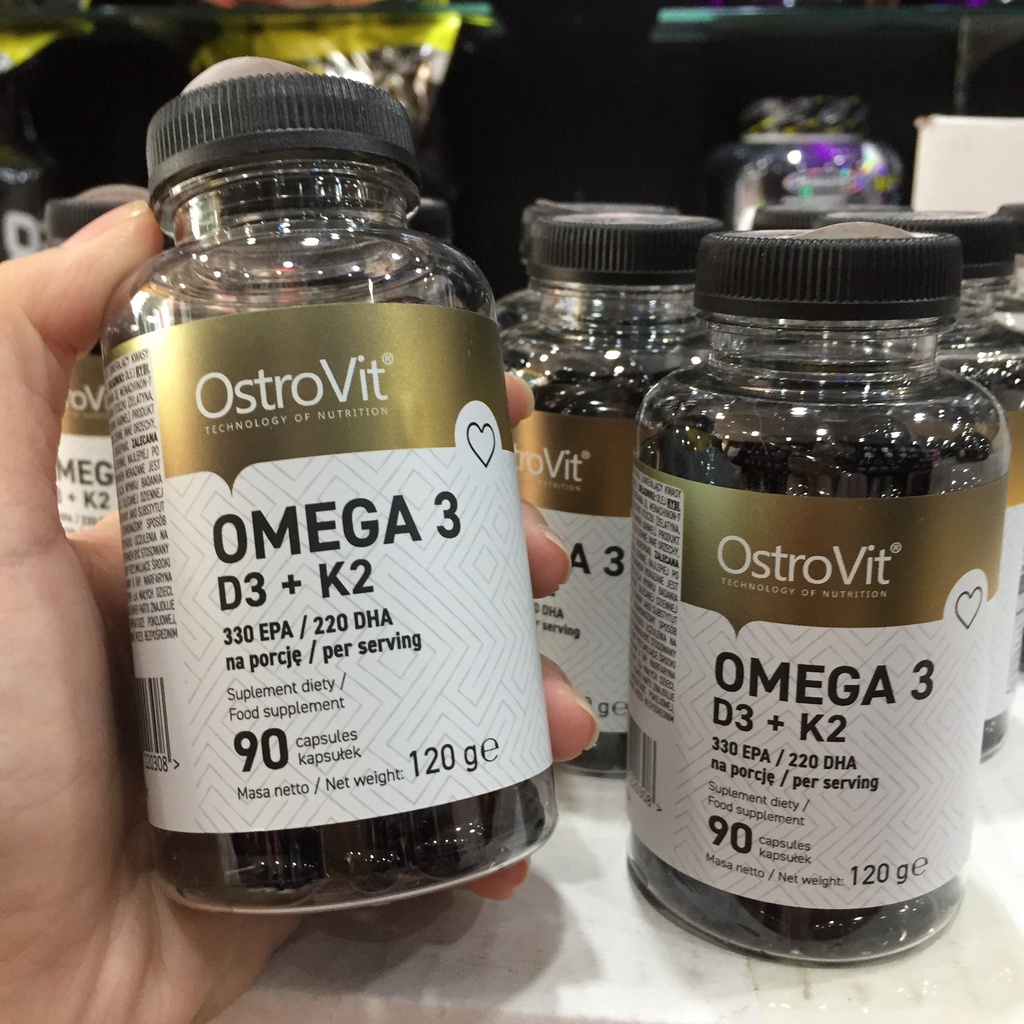 Ostrovit OMEGA3 D3 K2MK7 (90 viên - 180 viên) - Tăng sức đề kháng, tốt cho tim mạch, xương chắc khỏe, chống oxy hóa