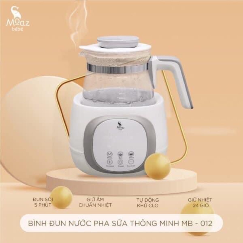 Bình đun nước pha sữa thông minh minh moaz bebe mb-012 dung tích 1 l