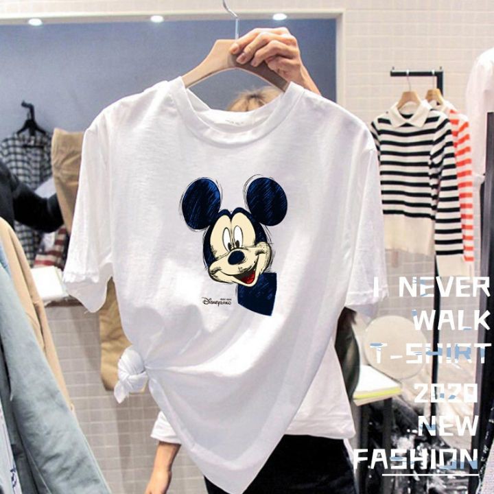 Áo thun nữ trắng thời trang cao cấp hình Mickey siêu hot