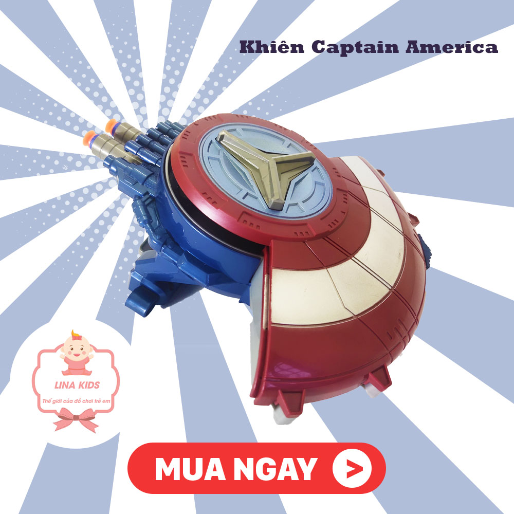 Khiên Captain America - Đồ chơi giải trí cho bé - Khiên đồ chơi - LINA Kisd