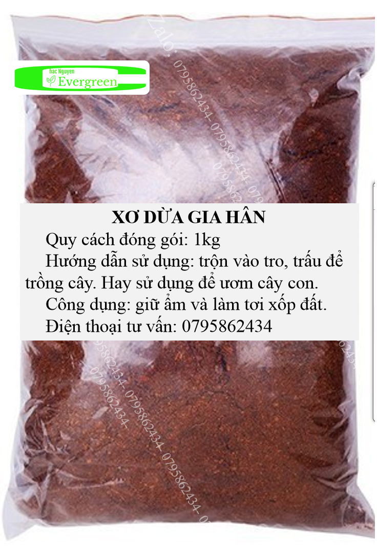 Xơ dừa xay gói 1kg chưa xử lý