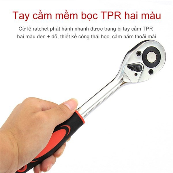 Tay vặn ốc tự động - cần lắc siết khẩu 1/2inch dài 25cm loại đẹp