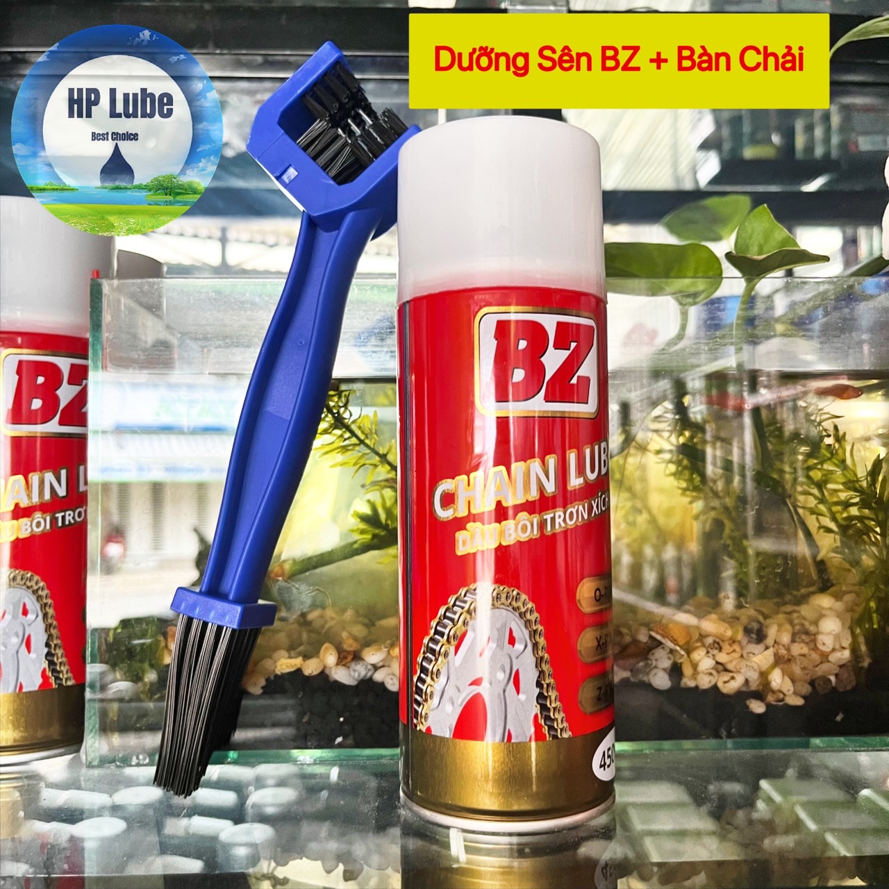 Chai Xịt Dưỡng Sên BZ CHAIN LUBE 450ml Kèm Bàn Chải