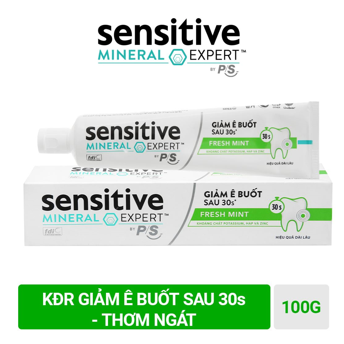 Kem đánh răng P/S Sensitive Fresh Mint Hương bạc hà - Chai 100g - 68163724