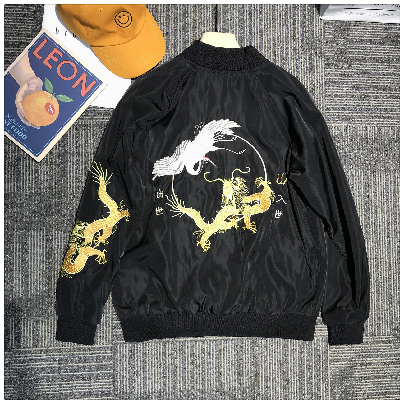 [HCM]Áo khoác Bomber DÙ Nam Nữ thêu rồng hạcBomber NữBomber thêu rồngÁo Khoác Nam Nữ Bóng Chày Hot Bomber Jacket thêuÁo Khoác Nam Bomber Nam thêu Bomber Jacket  Bomber jacket nam  thêu rồng áo khoác Bomber  thêu rồng Hạc