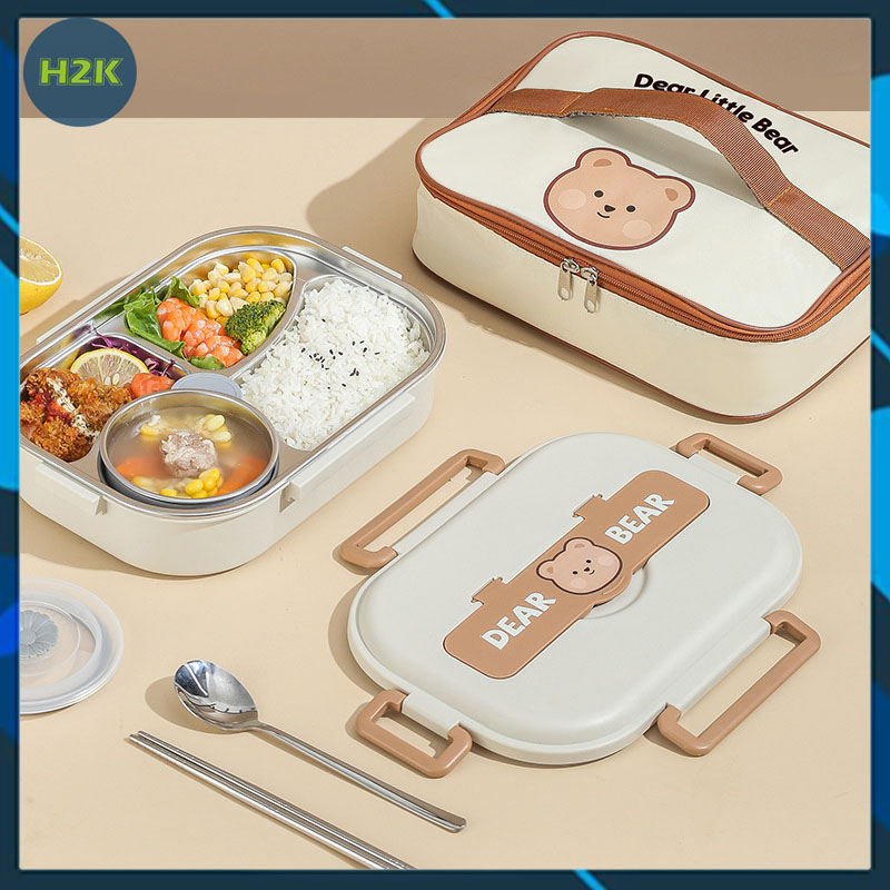 Hộp đựng cơm giữ nhiệt cao cấp đựng cơm văn phòng - cặp lồng đựng cơm 2,4,5 ngăn chất liệu inox 304 tặng kèm túi đụng hộp cơm