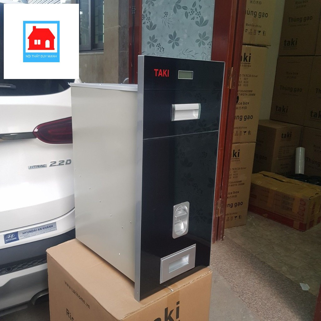 Thùng Gạo Thông Minh Mặt Gương Cường Lực, Mặt gương điện tử Âm Tủ Chính Hãng